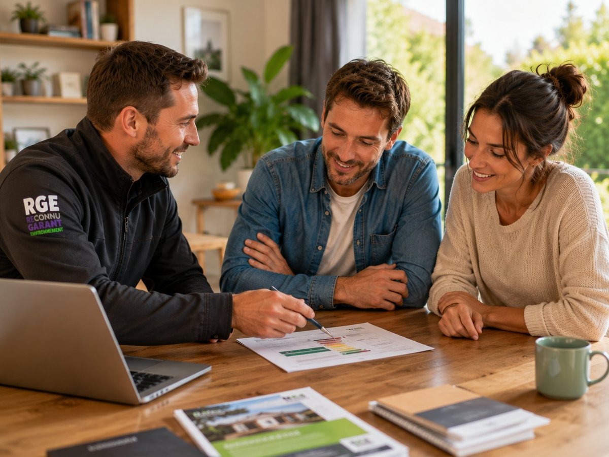 Conseiller RGE accompagnant un couple de propriétaires