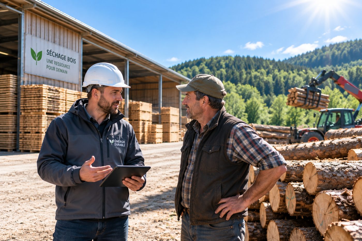 Conseiller Cert'Eco Pro échangeant avec un exploitant