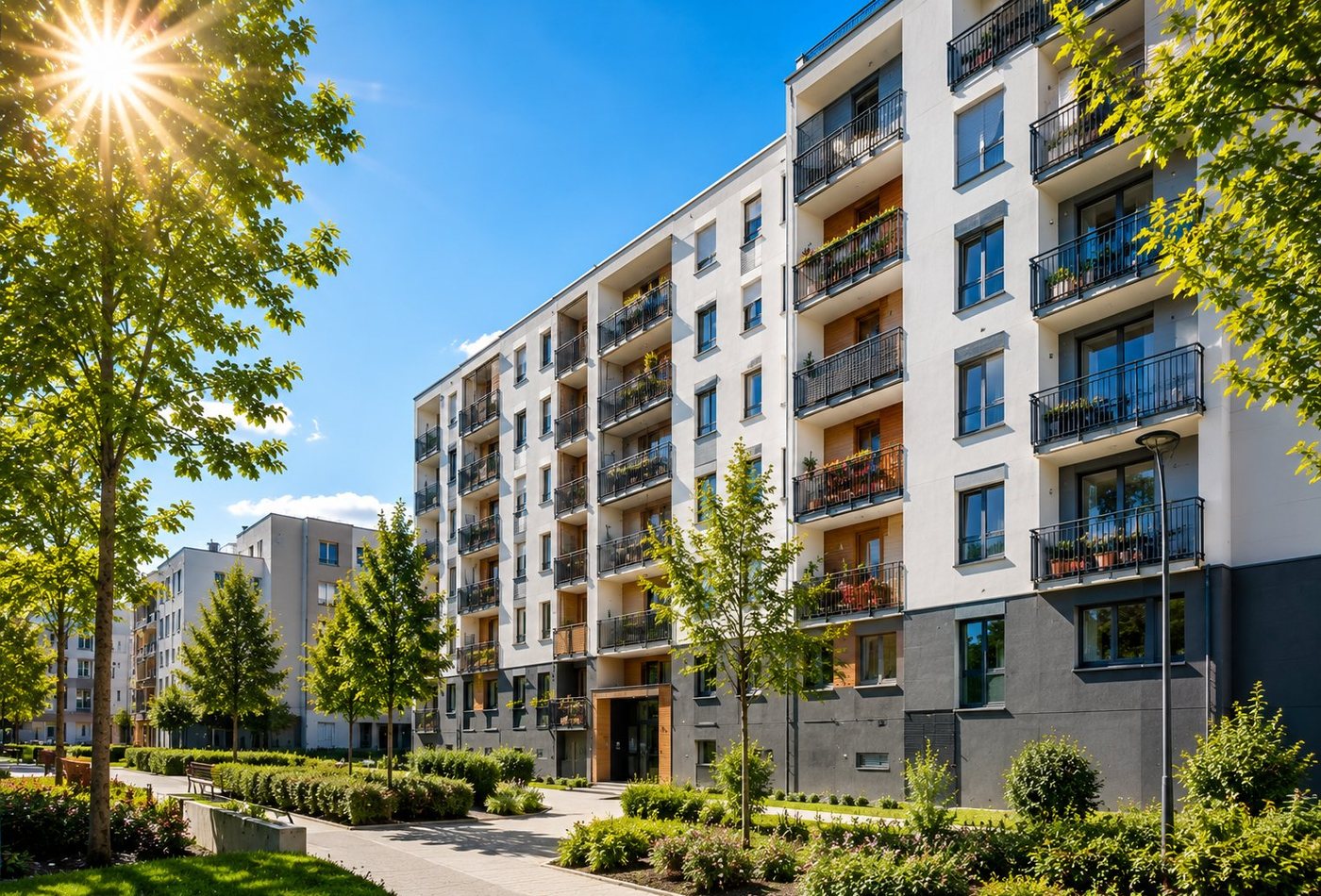 Résidence de logement social en rénovation énergétique